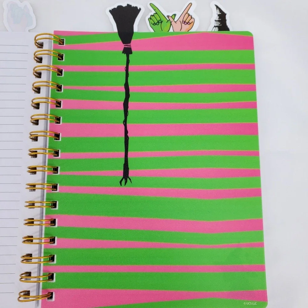 Wicked Journal Spiral Bound Green Elphaba Bookmark Sections 96 Pages 8
